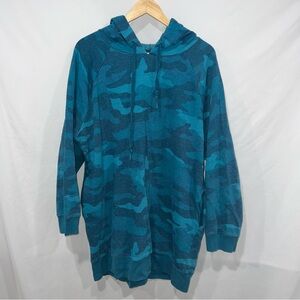 PINK Victoria's Secret Longer Blue Camo Hoodie